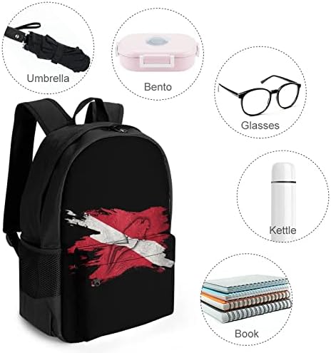 Ronilac down Flag putni ruksak estetski koledž Bookbag klasični Daypacks Radna torba za rame za muškarce školske žene