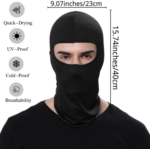 BYONGCHO 6kom skijaška maska Balaclava maska za cijelo lice planinarenje kampiranje lov UV zaštitnik motociklističke gamaše za vrat