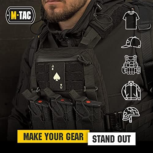 M-tac as of Spade Patch Card Patch Death - Tactical Morale zakrpa za vojnu opremu - vojske zakrpe za odjeću, jakne, ruksake, kape