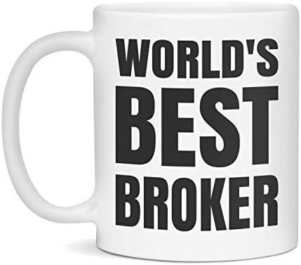 Broker krigla - najbolji broker na svijetu - Great Broker Poklon - bijela / 11oz krigla