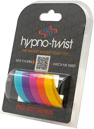 Project Genius Inc. Hypno-Twist -Hypnotic Fidget igračka, klizna šarene prstenove za hipnotičku petlju koja se okreću ponovo i opet,