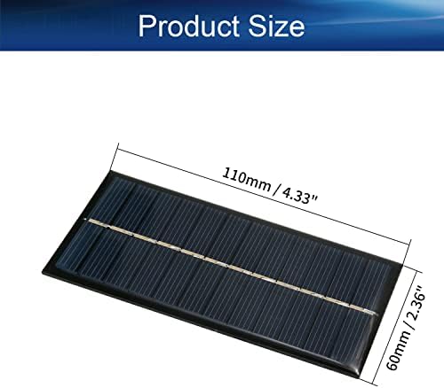 Heyiarbeit 1kom 6V 1W Mini Polisilicijum epoksi DIY modul solarne ploče 110mm x 60mm/4.33 x 2.36 za punjač ćelija