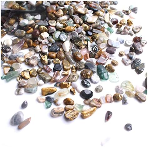 HEEQING AE216 100g / 200g / 500g prirodni okean jaspis Šljunčani kristalni čips za poliranje Macadam &Šljunčani dragi kamen DIY dekoracija