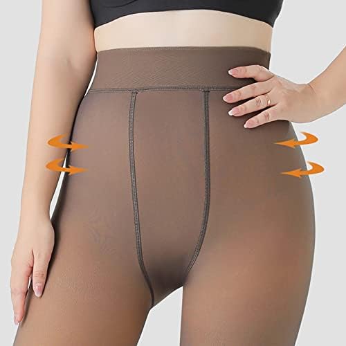 Guangyuan Jeggings za žene Stretchy kože obojene tajice Topla zimska pantyhose Termal Workgings Tajice