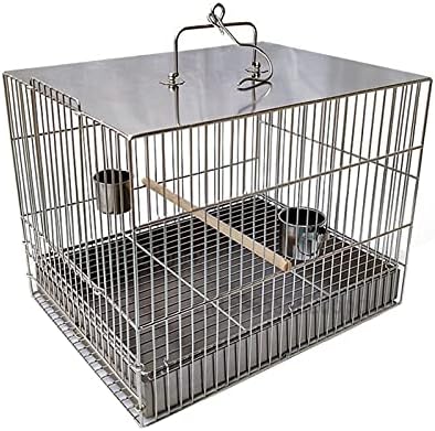 Razzzmum veliki kavez za ptice od nehrđajućeg čelika kavez od nehrđajućeg čelika sa pticom za kadu iz kaveze za nošenje jednodijelni