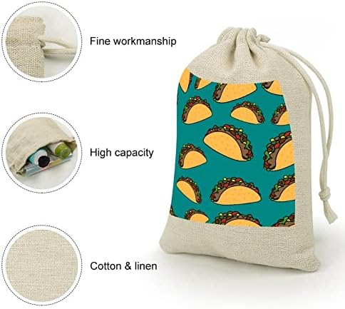 Meksički Tacos Drawstrings torbe za odlaganje Candy poklon torbice za višekratnu upotrebu sklopivi i kompaktni višenamjenski džepni