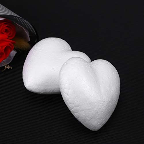 Kisangel 5pcs pjena srca stiropoam kuglice za obrtni pjena za pletene modeliranje vjenčanja 8,5cm