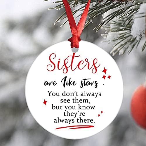 Sestre su poput zvijezda porodični Božićni ukrasi sestre Božićni Ornament prilagođeni personalizirani božićno drvce viseći ukrasi