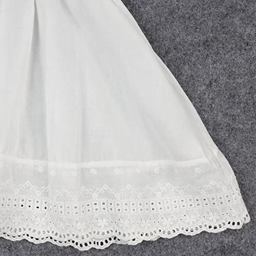 Hoolchean Toddler Little Baby Girls Pamučni čipke Ruffles White haljina