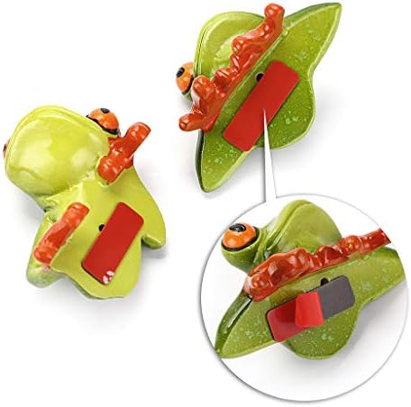 Juxyes Set od 2 smole Creative 3D Craft Frog figurica Dekor monitora, personalizirane životinjske kolekcionarske figurice Maskota
