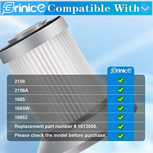Erinice 2156 zamjena filtera za Bissell Zing 2156 2156a kanister bez torbe Model 1665 1665w 16652 2156e Rezervni dijelovi za usisivače,