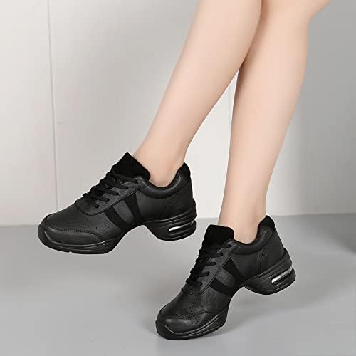 AOQUNFS ženske jazz cipele čipke plesne tenisice - prozračne zrakske jastuke djevojke atletska šetnja plesne cipele, model EM-NP