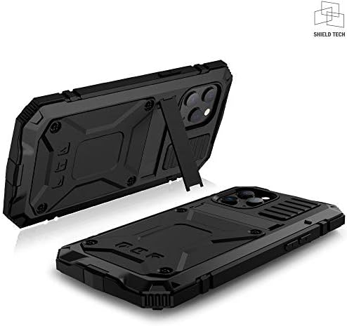 iPhone 12 Pro max 6,7 '' otporan na prašinu otporni na udarce ugrađenim zaslonom 360 ° puni zaštitni poklopac crni