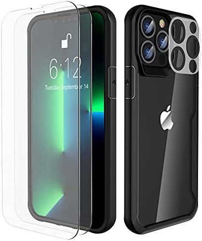 ORETECH Dizajniran za iPhone 13 Pro Max Case, sa [2 x zaštitnikom zaslona od kaljenog stakla] [Zaštita od leća kamere] Zaštita od