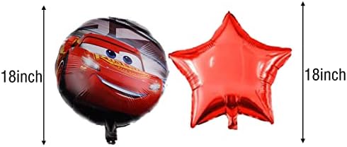 6pcs Automobili Munja McQueen 4. rođendan ukrasi crvena broj 3 Balon 32inch za djecu za bebe tuširali automobile Temeljene ukrase