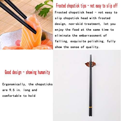 Creative Legura štapići jednostavni ne-proklizani japanski i korejski pribor za tablicu za štapiću koji se nalazi 10 pari porodice