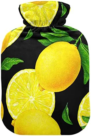 Flaše za toplu vodu sa poklopcem žuta limunova vreća za toplu vodu za ublažavanje bolova, bolni mišići artritis, vreća za toplu vodu