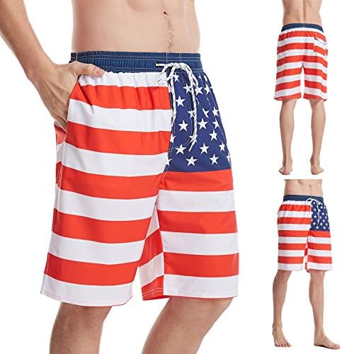 USA 4. jula muške grafičke kratke hlače iz struka za crtanje struka Američko zastava tiskano šetnje ljetnom odjećom s džepovima