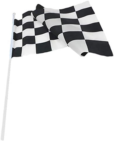 Dva karirana crna & amp; Bijelo Platno Racing zastave