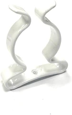 Onestopdiy 6 x Terry alat za alat Bijeli plastični proljetni čelični čelični hvataljke Dia. 6mm Novo