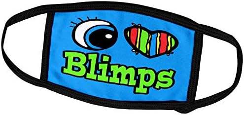 3Droza Svijetlo srce za oči I Love Blimpps - Navlake za lice