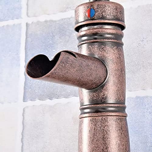 Izgled vodene pumpe antikni bakar jedan rupa i ruči na kupaonici posude za umivaonike
