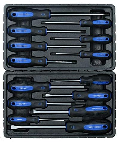 AB Tools Phillips Flat Head i Torx odvijač Set Magnetic Tips jastuk držanje 14pc