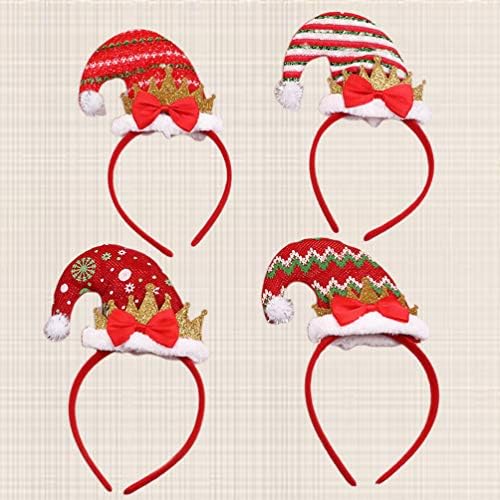 Amosfun Kids Scrunchies 4pcs Božić trake za kosu Lovely Unique hair Hoops Headdress Hair Accessories za Party Banquet Festival Yule