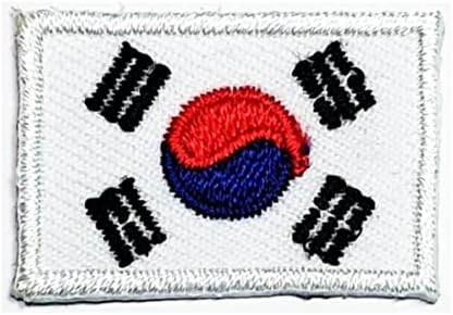 Kleenplus 2kom. 0, 6X1,1 INČ. Mini Južna Koreja Zastavu Patch Država Zastavu Amblem Uniformu Sew Željeza Na Zakrpama Modni Dodatak