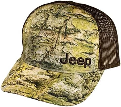Jeep Logo Mossy Rock Camo Chino Keper Vezeni Šešir Niskog Profila