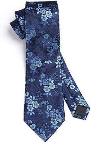 Hisdern Paisley kravate za muškarce klasična ekstra duga cvjetna kravata i džepna četvrtasta formalna svilena kravata maramica Set