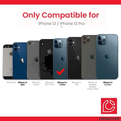 Ohiya Case kompatibilan sa iPhone 12 Pro [Zaštita od vojne klase udarca otporna na udarcu Chickstand Zaštitna crna fuse za iPhone
