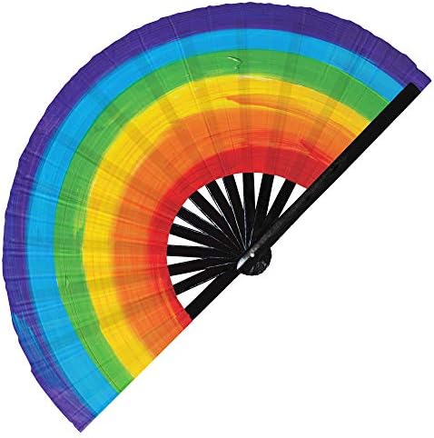 Zastava s ponosom LGBT UV Sklopivi ručni ventilator Gay Pride Rainbow uzorak ručni ventilator Bi LGBTQ Rainbow Print Ventilator šarenih