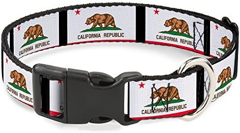 Kopča-Down 9-15& 34; California Flag Repeat / Crne Plastike Clip Okovratnik, Mali