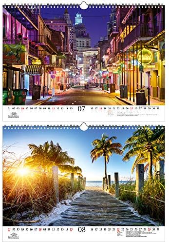 Reisezauber USA DIN A3 Kalendar za 2021. u SAD City and Country - Poklon set Sadržaj: 1x kalendar, 1x božićna kartica