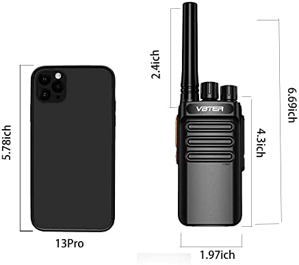 VBTER voki Tokiji za odrasle, dvosmjerni Radio punjivi za velike domete, USB punjenje 2-Smjerni Radio Walky Talky sa slušalicom, bez