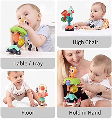 Deserthome visoke stolice za usisavanje igračaka, kukalna ladica zvecke igračka za 6 do 12 mjeseci stare bebe