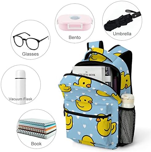 Crtani žuti patku Travel Backpacks Modna torba za rame Slaba Multi-džepni Daypack za školsku studijsku kupovinu