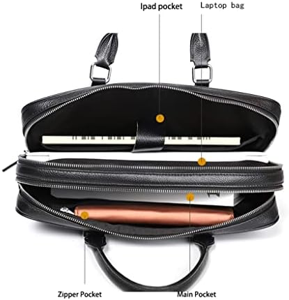 DNATS dvostruko patentna patentna patentna patentna patentna torbica od originalne kožne torbe za rame za laptop bageri s velikim
