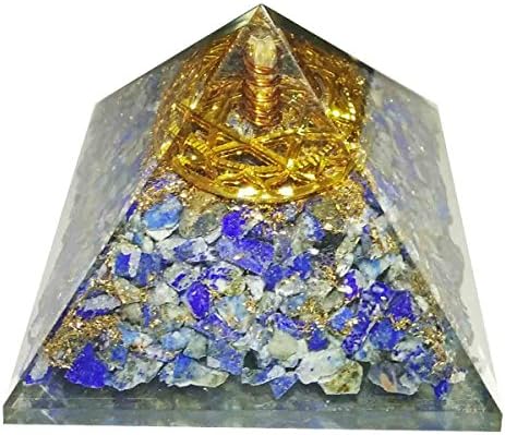 Lapis lazuli kamen piramida za iscjeljivanje kristala Reiki Organise Pyramid Reiki spritual poklon sa crvenom poklon torbicom