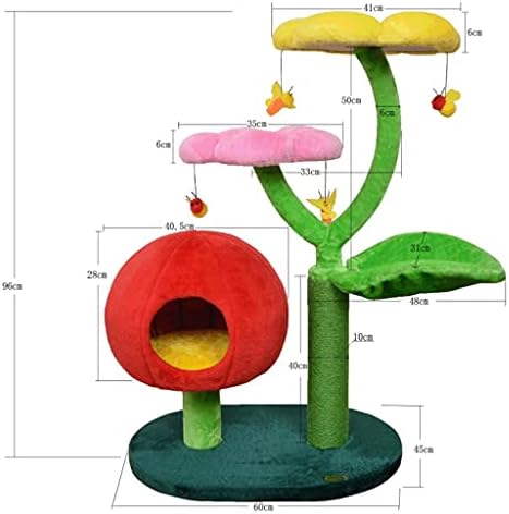 SCDCWW gljive mačke gnijezdo cvijeće mačke penjački okvir mačke gnijezdo mačje drvo dva u jednom Sisal stub mačke mljevene kandže