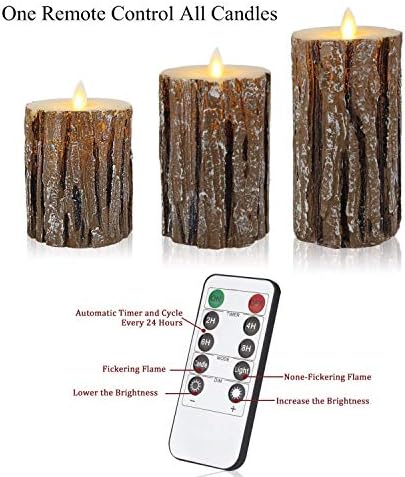Enpornk flameless Candles battery Operated stub breza efekat pravi vosak treperenje pokretni fitilj električni LED dekorativni Setovi