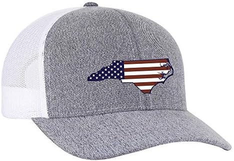 Heritage Pride sivi Vrijesak i bijela američka zastava vezeni državni šeširi ponosa