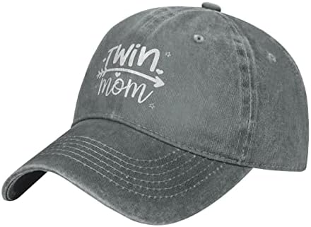 Waldeal Twin mama poklon ženska bejzbol kapa, podesivi šešir uznemiren retro traper za žene