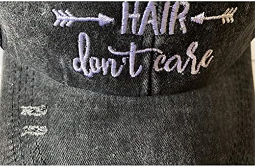 Ponytail šešir za žene s visokim bejzbolnim kapama u neredu neuredna kapica za kamionsku kapu za kapu s vrućim šeširom