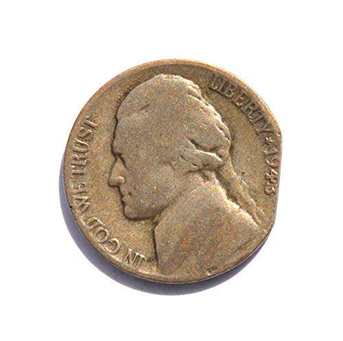 1943 P Jefferson Nickel 1. portret Drugog svjetskog rata učvršćen je 5 centi kovanica