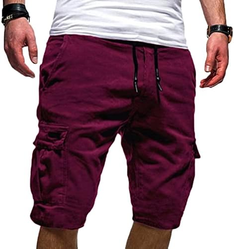 Muški multi džepovi pet bodova kratke hlače Classic Fit Pješačenje srednje kratke hlače Sportske fitnes za crtanje Redovne gaćice
