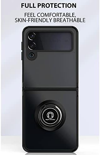 TJS za Samsung Galaxy Z Flip 4 5G slučaj, Defender Metal Ring Kickstand Magnetic Support Drop zaštitni poklopac futrola za telefon