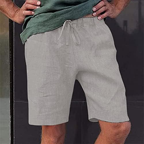 Beuu pamučne kratke hlače za muške, labave ležerne crtež Bermuda kratke hlače ljetna plaža elastična struka lagane kratke hlače