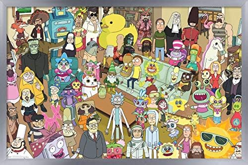 Trends International Rick i Morty-zidni Poster grupe, 22.375 x 34 , Bronzana uokvirena verzija